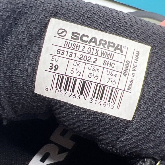 Scarpa Rush 2 GTX Women’s Hiking Trail Running Shoes Sage Dusty Yellow US 7.5 B - Picture 10 of 10